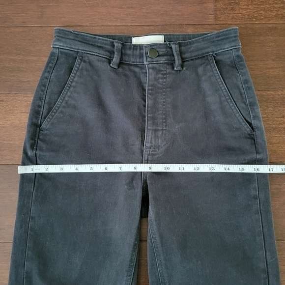 Everlane The Slim-Leg Crop High-Rise Denim Jeans Washed Black Women's Size 2 - Picture 7 of 10